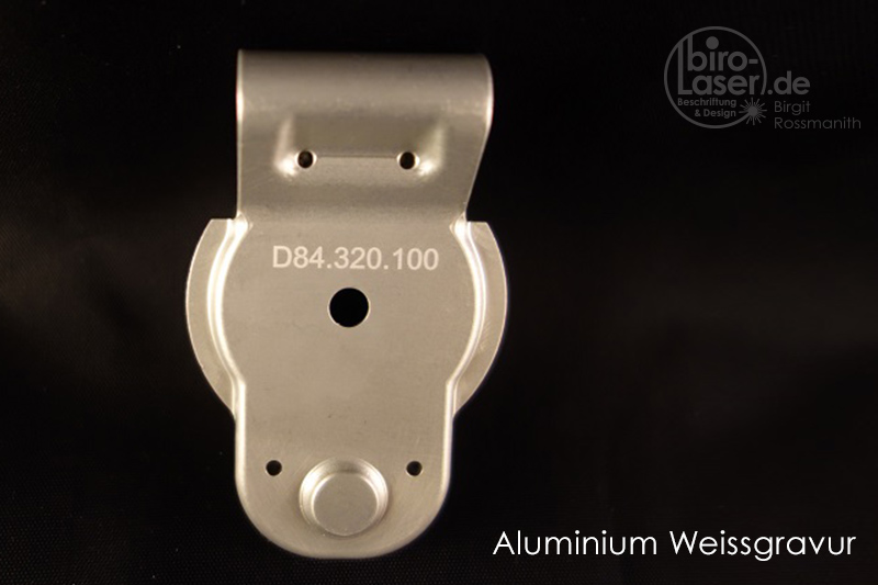 Aluminium Weissgravur Laser