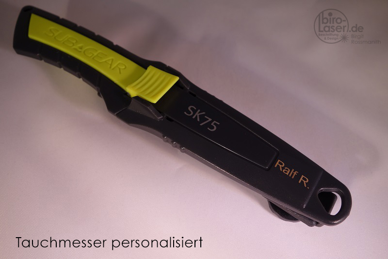 Tauchmesser personalisiert Laser