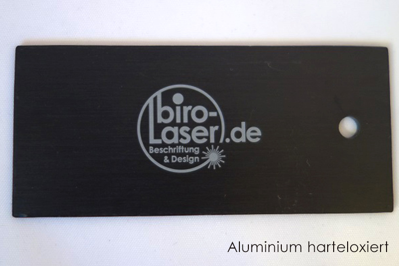 Aluminium harteloxiert Laser